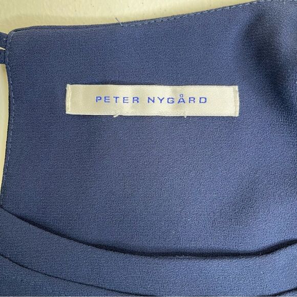 Peter Nygard Navy Blue Tank Shell Boatneck Sleeveless Top Women Size Medium - Picture 6 of 11